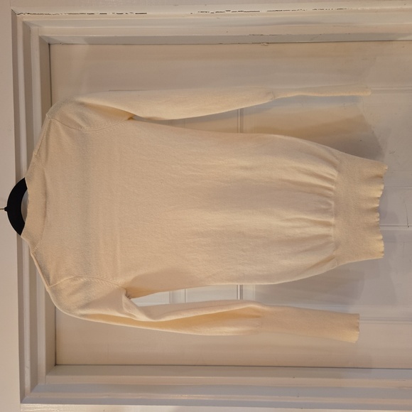 Autumn Cashmere Womens Cashmere V-Neck Long Sleeve Sweater Cream Size XS - Picture 2 of 9